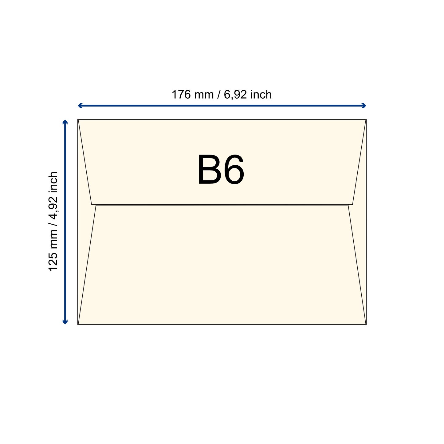 Büttenpapier-Umschlag B6 - Trapezlasche - flieder