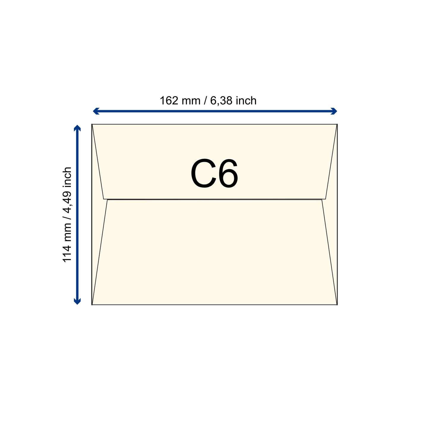 Samenpapier-Umschlag C6 Trapezlasche