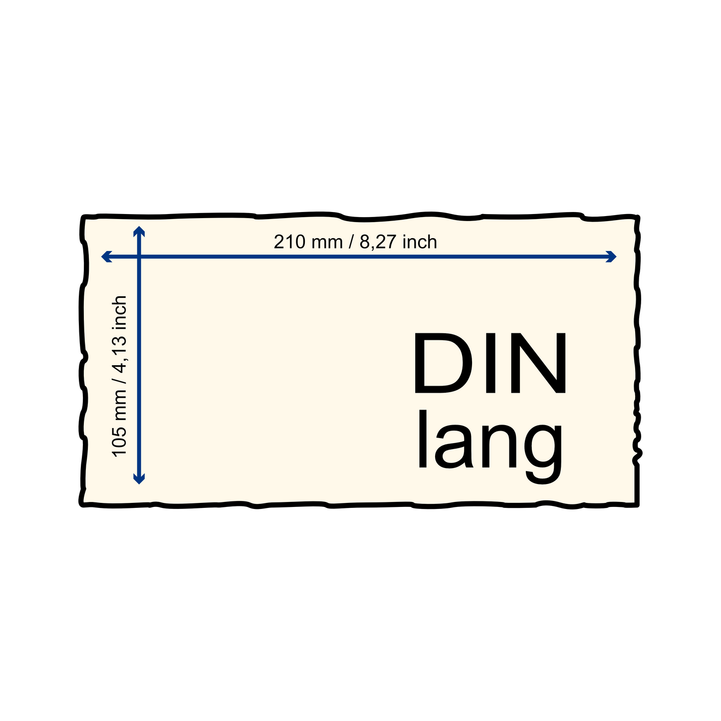 Baumwollkarte DIN-lang - flieder