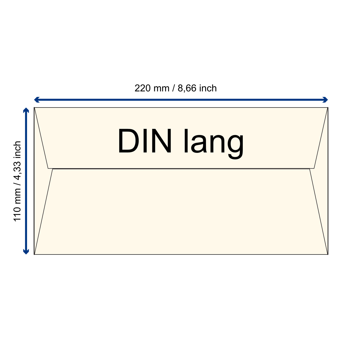 Büttenpapier-Umschlag DIN-lang - Trapezlasche - flieder