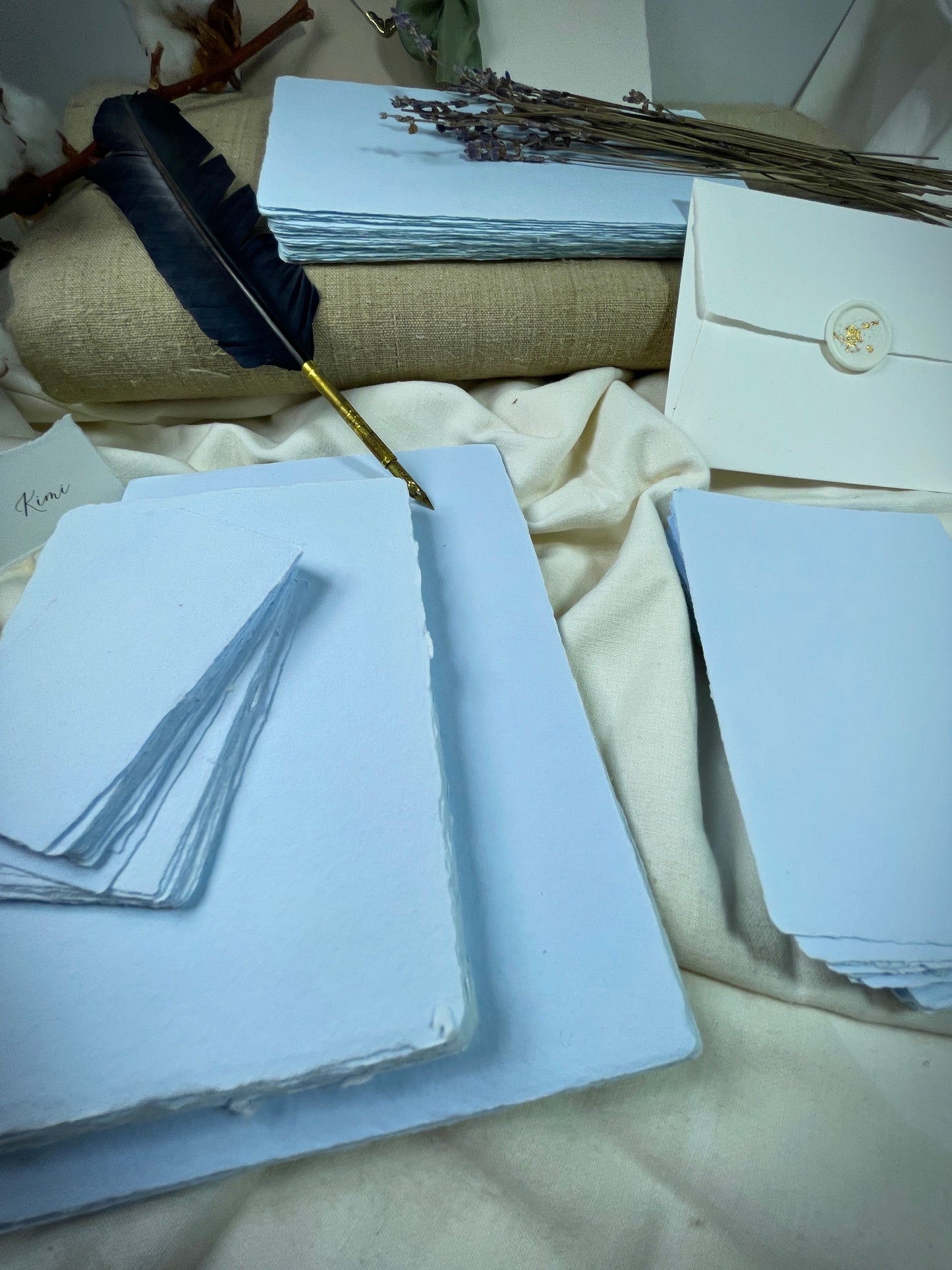 Büttenpapier DIN-B6 - babyblau