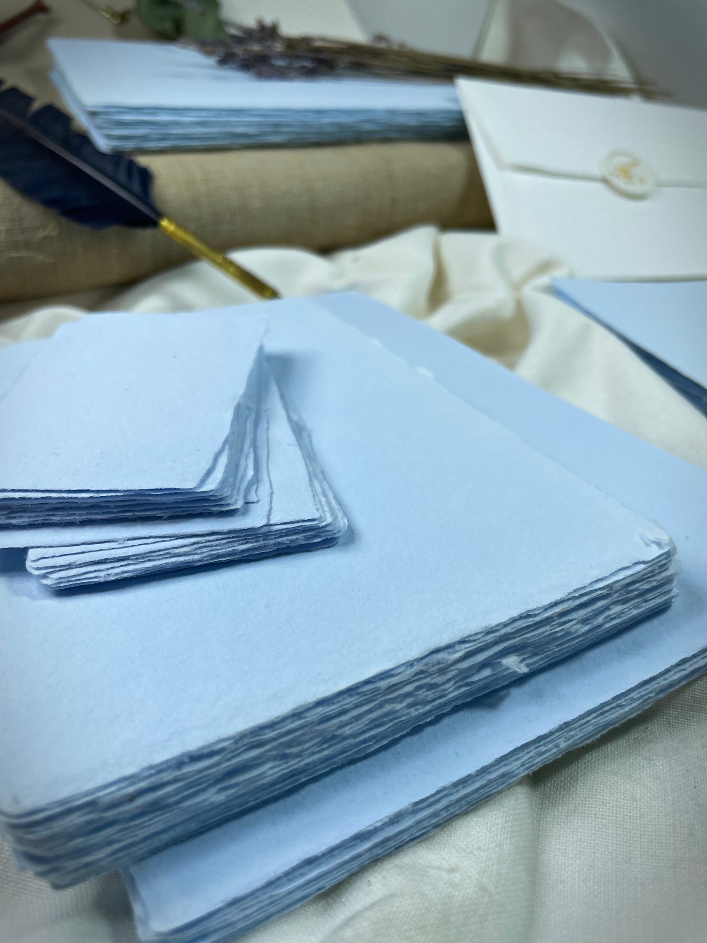 Büttenpapier DIN-A5 - babyblau