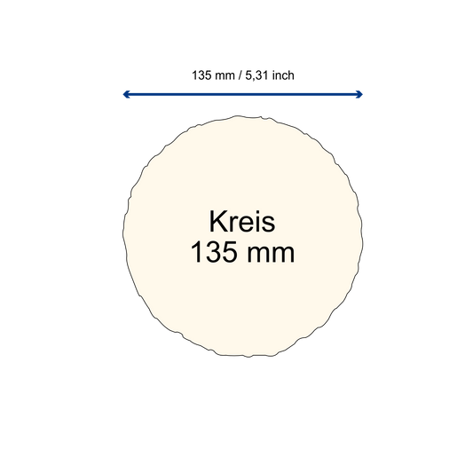 Büttenpapier Kreis 13,5cm - sand