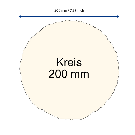 Büttenpapier Kreis 20cm - sand