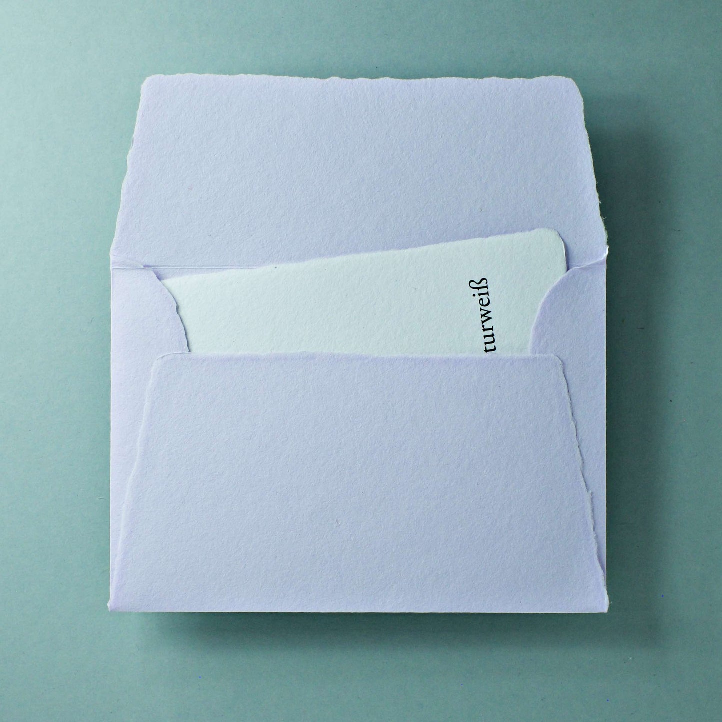 Büttenpapier-Umschlag B6 - Trapezlasche - flieder