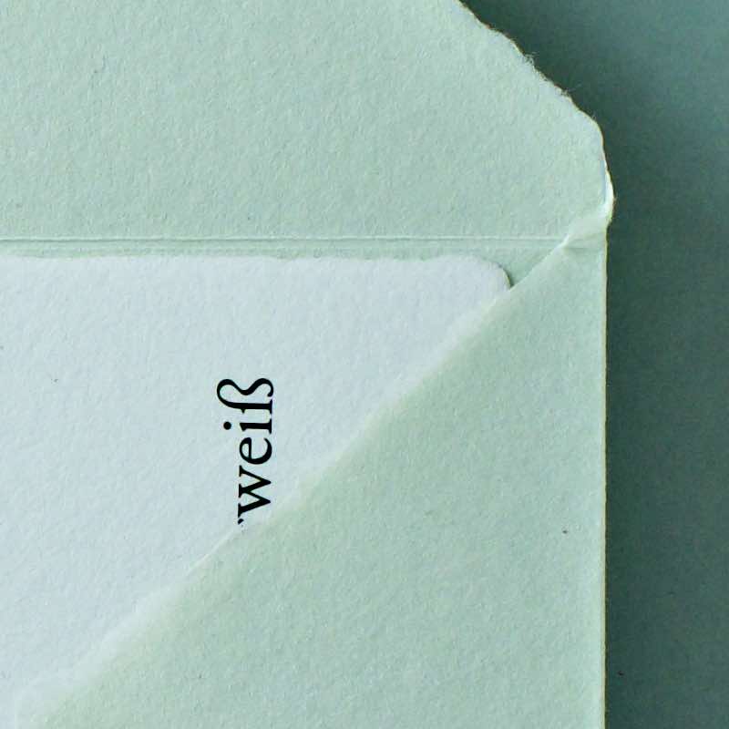 Büttenpapier-Umschlag B6 - Dreieckslasche - mint