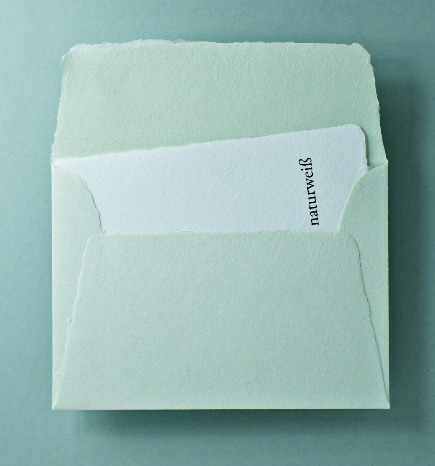 Büttenpapier-Umschlag C5 - Trapezlasche - mint