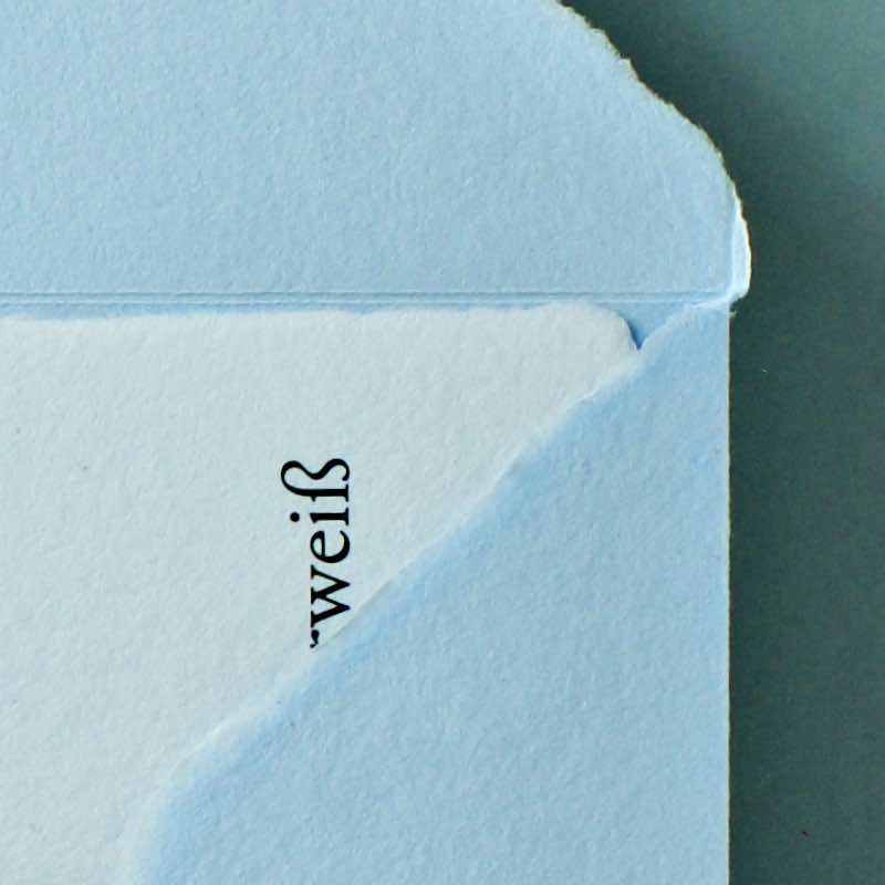 Büttenpapier-Umschlag C5 - Dreieckslasche - babyblau