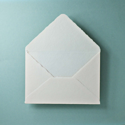 Büttenpapier-Umschlag C6 - Dreieckslasche - rosé