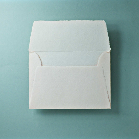 Büttenpapier-Umschlag C6 - Trapezlasche - rosé