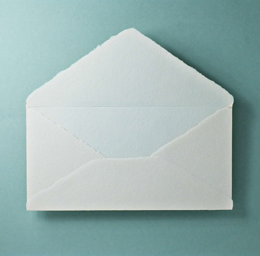 Büttenpapier-Umschlag DIN-lang - Dreieckslasche - rosé