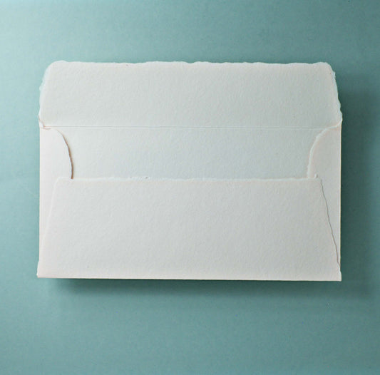 Büttenpapier-Umschlag DIN-lang - Trapezlasche - rosé