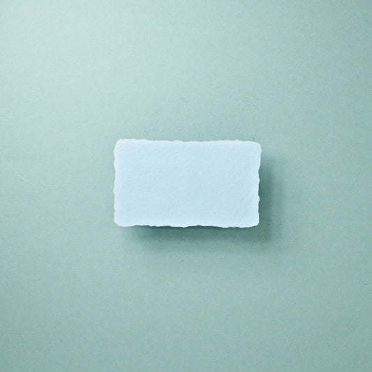 Büttenpapier-Visitenkarten 90x50 - babyblau