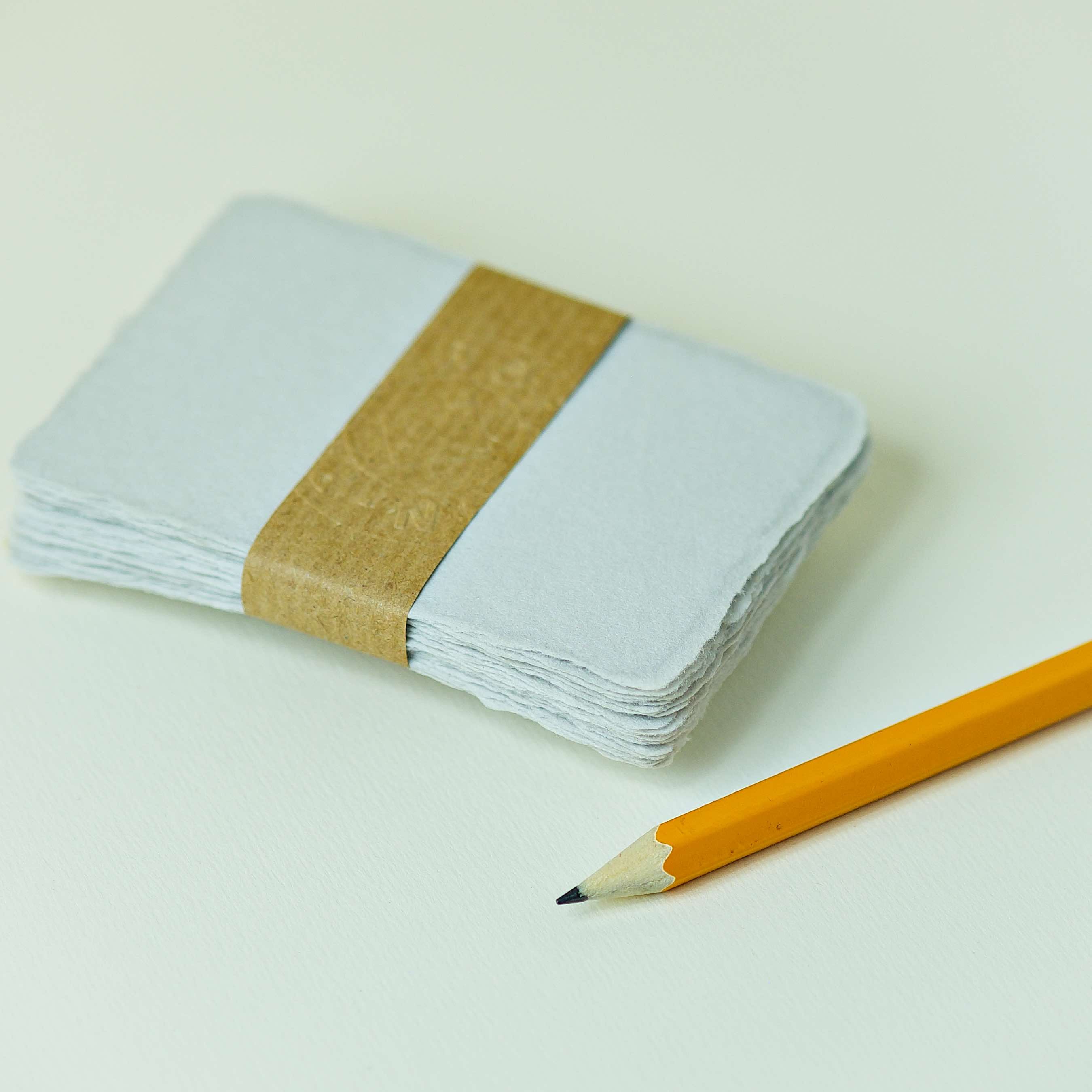 Handgemachte Büttenpapier Visitenkarten Im Praktischen Scheckkartenformat - 50 Stück Big Pack