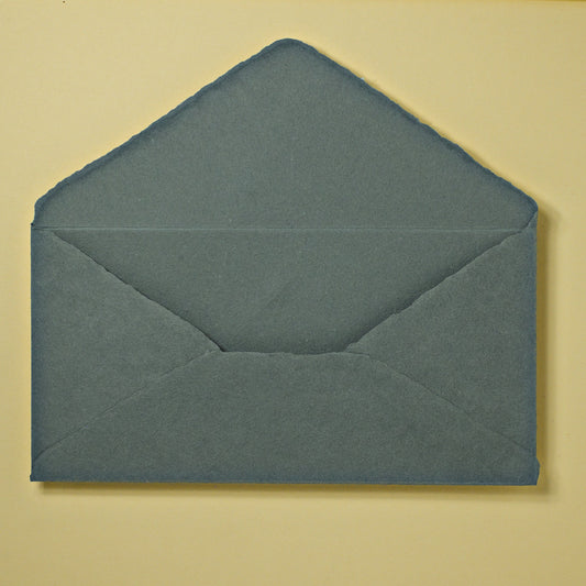 RESTPOSTEN: Baumwollumschlag DIN-lang - Dreieckslasche - schiefer