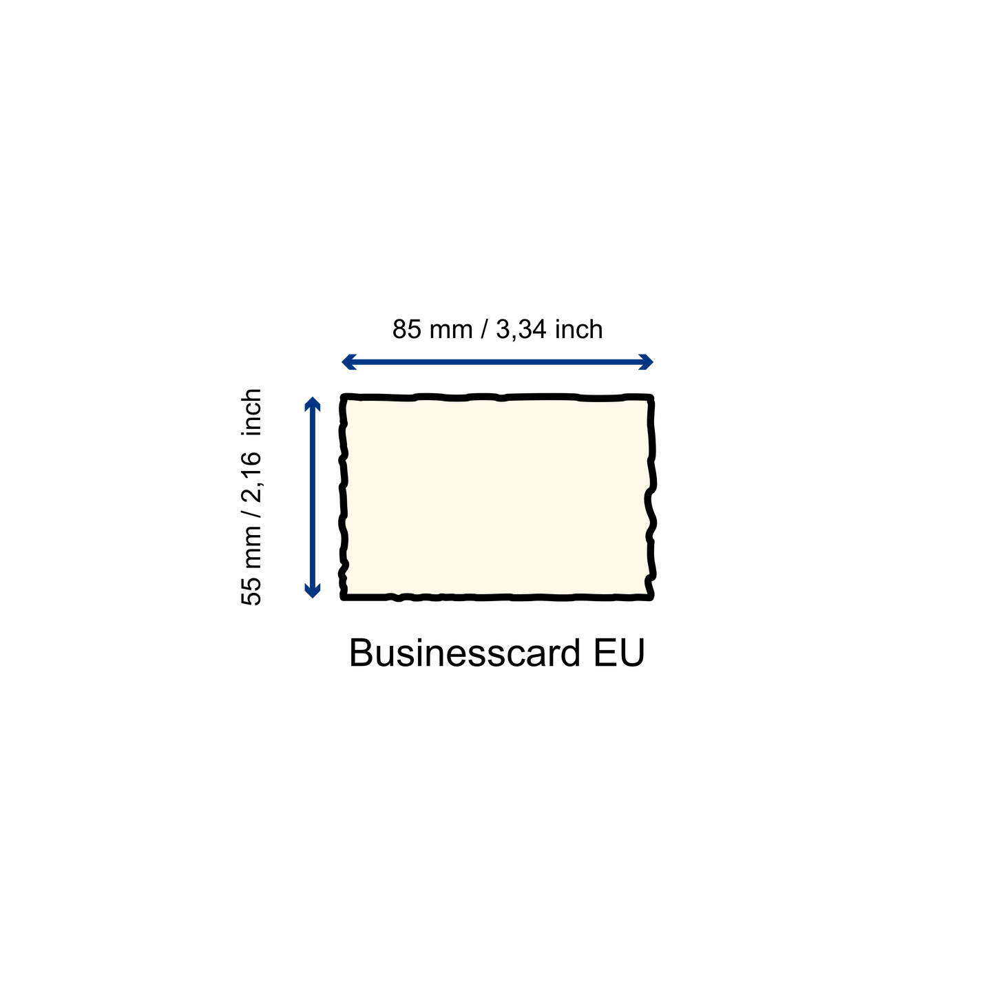 RESTPOSTEN: Baumwoll-Visitenkarten 85/55 - sonnengelb