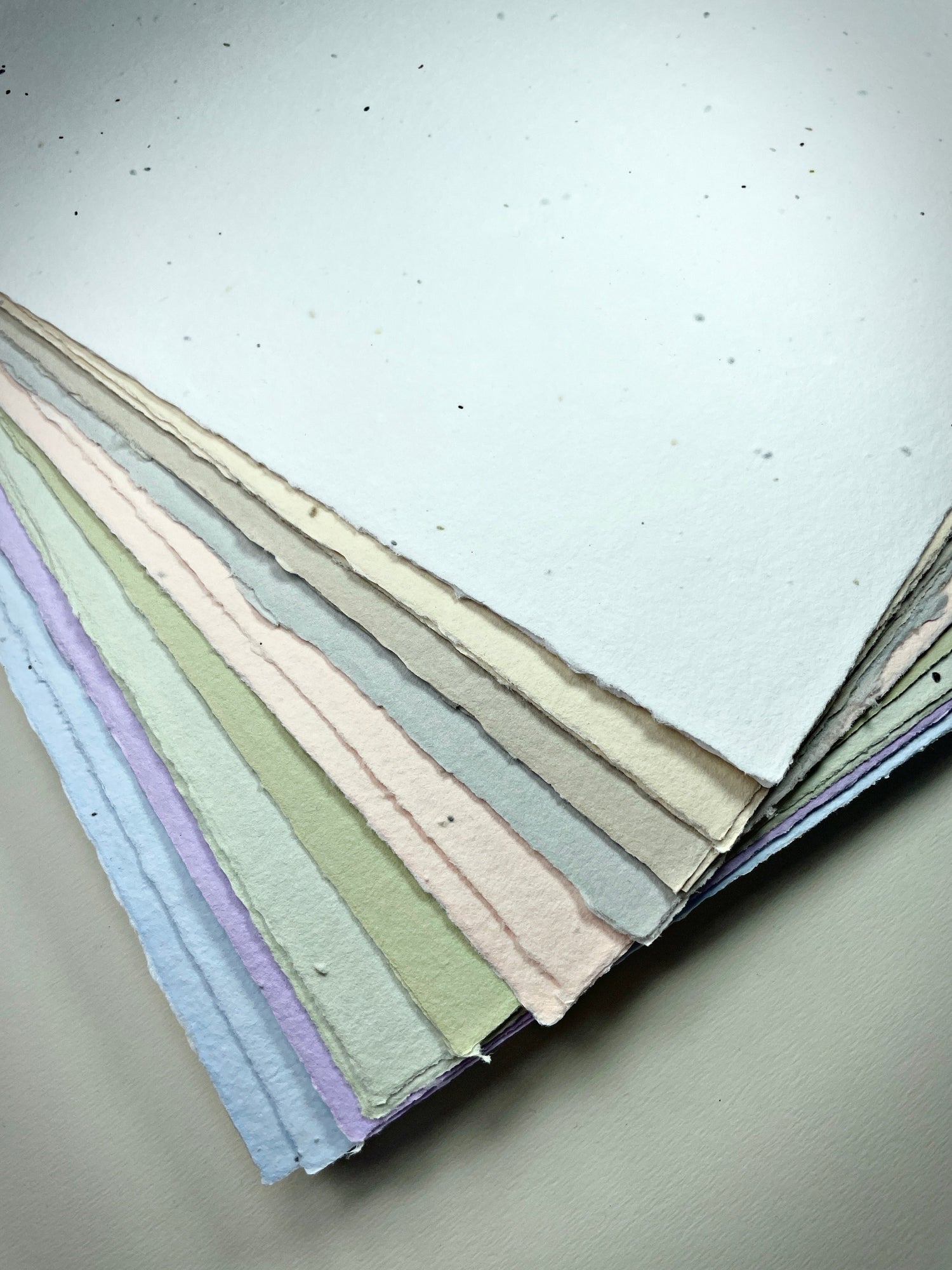Unsere handgeschöpften Samenpapiere