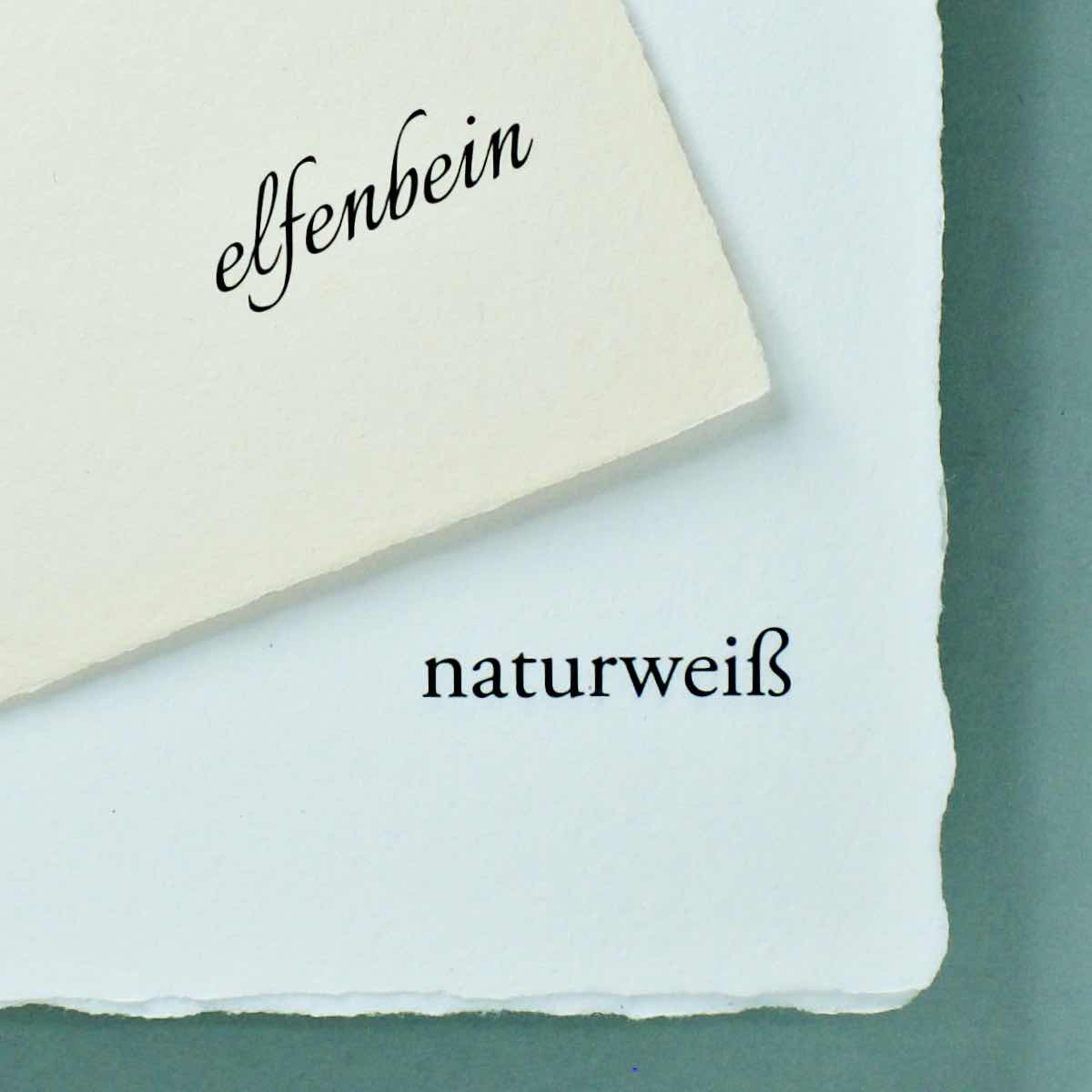 Büttenpapier elfenbein blanko