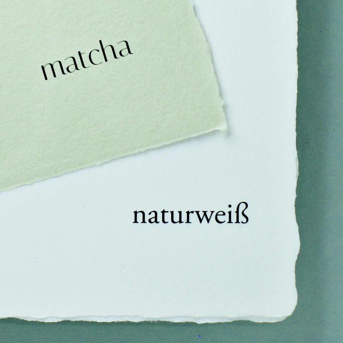 Büttenpapier matcha / blanko