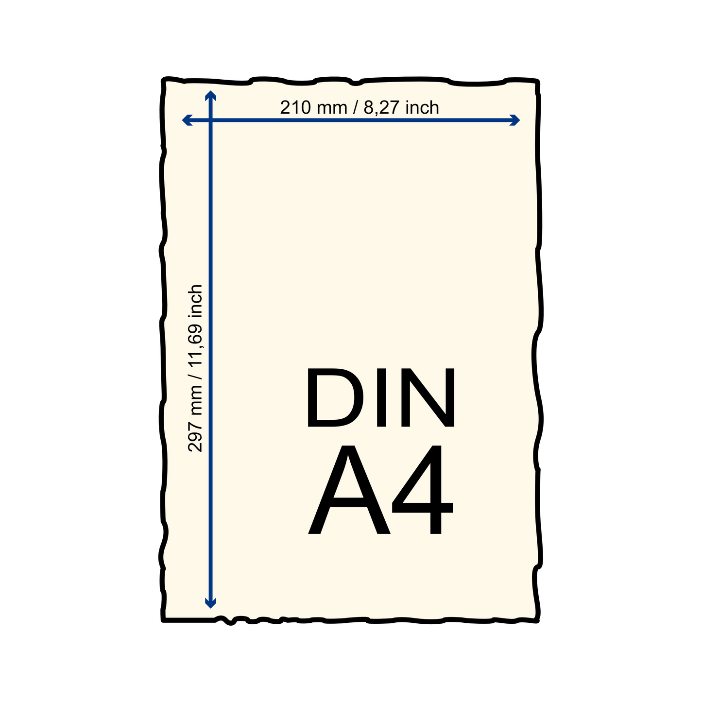 Büttenpapier DIN-A4 - elfenbein