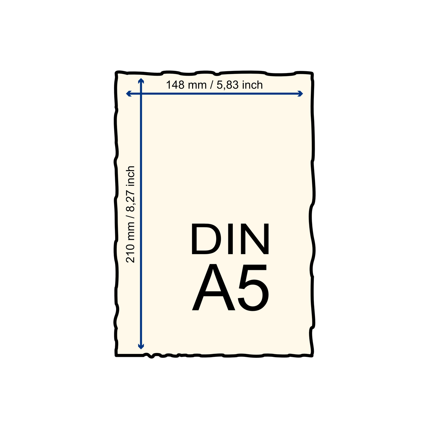 Baumwollkarte DIN-A5 - naturweiß