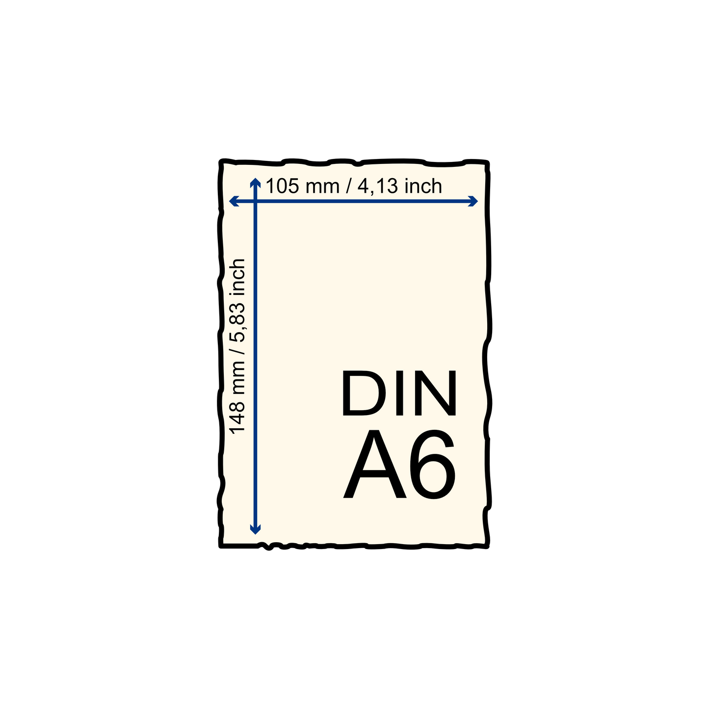 Baumwollkarte DIN-A6 - elfenbein