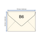 Büttenpapier-Umschlag B6 - Dreieckslasche  - naturweiß