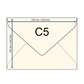 Baumwollumschlag C5 - Dreieckslasche  - mint