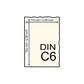 Baumwollkarte DIN-C6 - babyblau