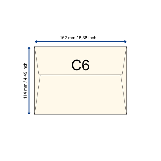 Büttenpapier-Umschlag C6 - Trapezlasche  -  sand