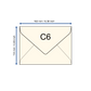 Büttenpapier-Umschlag C6 - Dreieckslasche  -  elfenbein