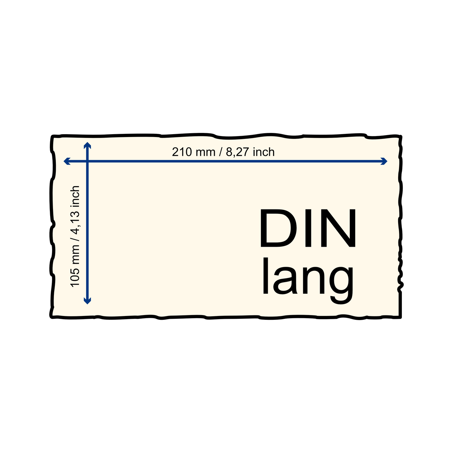 Baumwollkarte DIN-lang - mint