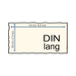 Baumwollkarte DIN-lang - mint