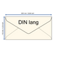 Büttenpapier-Umschlag DIN-lang - Dreieckslasche - naturweiß