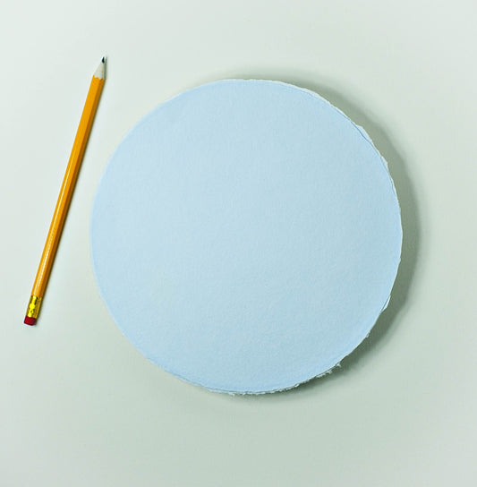 Büttenpapier Kreis 20cm - babyblau