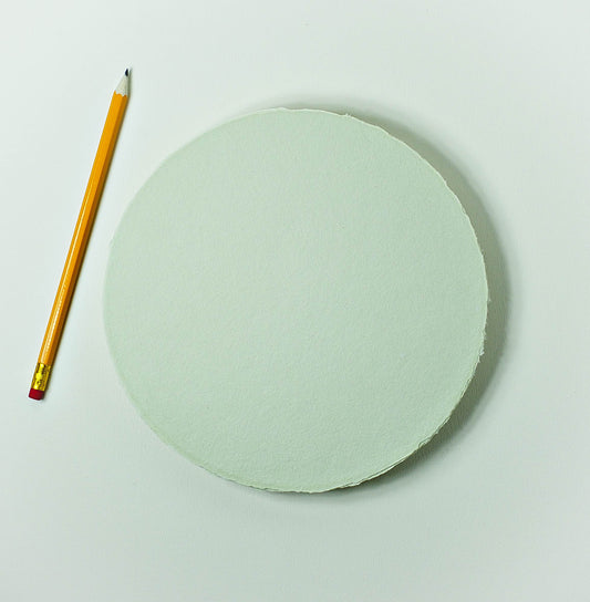 Büttenpapier Kreis 20cm - matcha