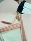 Büttenpapier-Visitenkarten 90x50 - rosé
