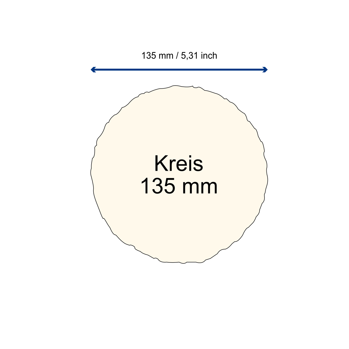 Kreis 13,5 cm, sand