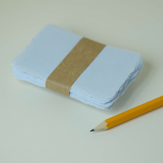 Büttenpapier-Visitenkarten 85/55 - babyblau