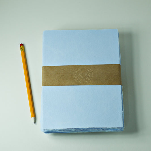 Büttenpapier DIN-A5 - babyblau