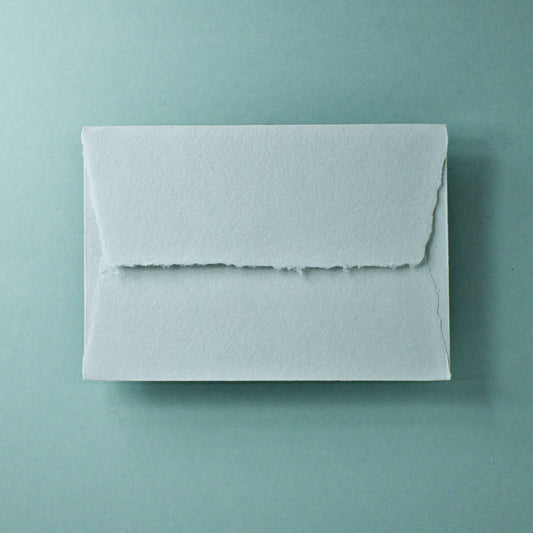 Büttenpapier-Umschlag B6 - Trapezlasche - lichtgrau