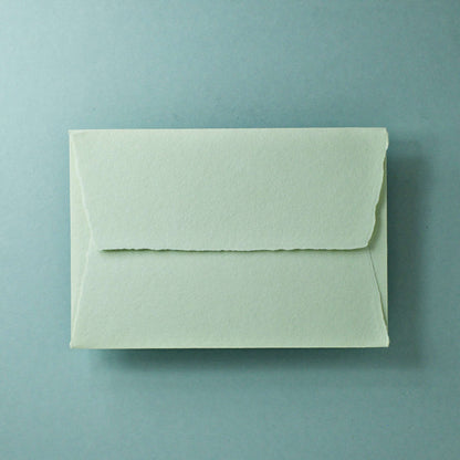 Büttenpapier-Umschlag B6 - Trapezlasche  - matcha