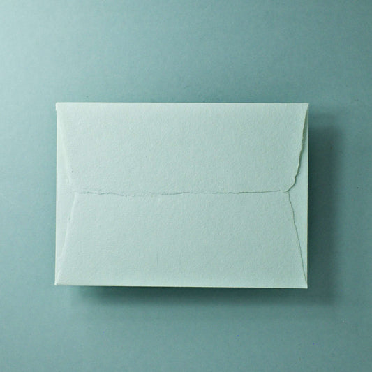 Büttenpapier-Umschlag B6 - Trapezlasche  - mint