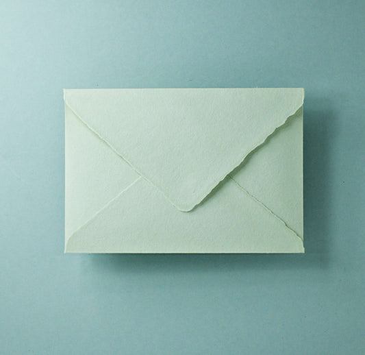 Büttenpapier-Umschlag B6 - Dreieckslasche - matcha