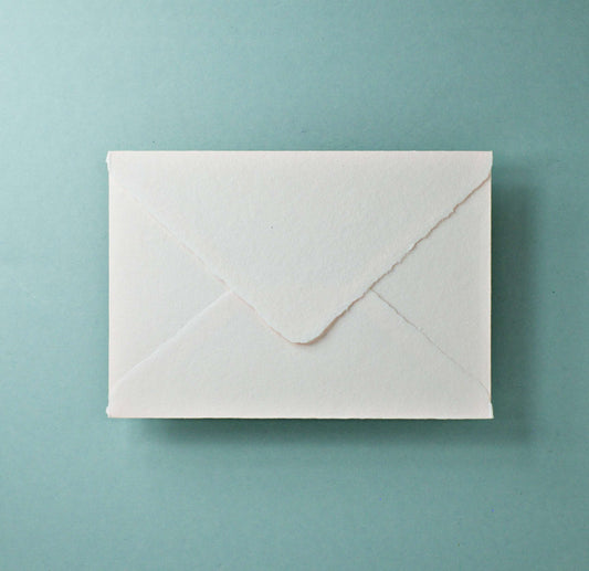 Büttenpapier-Umschlag B6 - Dreieckslasche - rosé