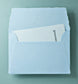 Baumwollumschlag C5 - Trapezlasche  - babyblau