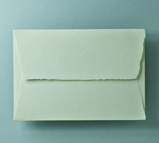 Büttenpapier-Umschlag C5 - Trapezlasche  - matcha