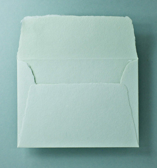 Büttenpapier-Umschlag C5 - Trapezlasche  - mint