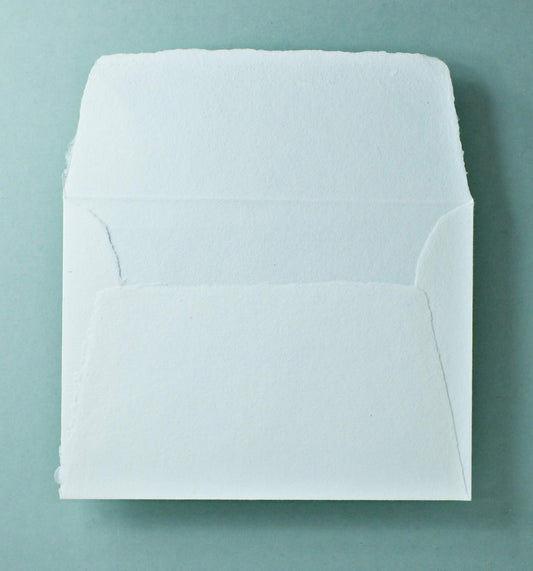 Büttenpapier-Umschlag C5 - Trapezlasche - naturweiß