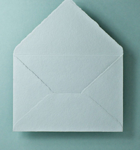 Büttenpapier-Umschlag C5 - Dreieckslasche  - lichtgrau